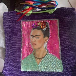Beautiful Purple Summer Frida Kahlo Bag